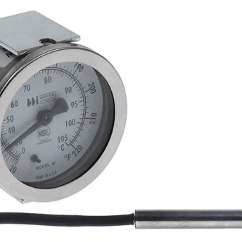 Horeca Parts - Termometr mocowanie ø 52mm t.max. 105°C °C sonda ø 8mm sonda dł. 63mm rurka kapilarna 3400mm (5958047)