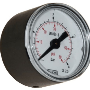 Horeca Parts - Manometr z przyłączem tylnym centralnym, gwint 1/8", ø 40 mm, zakres ciśnienia 0–6 bar - Piec kowekcyjny Palux (7159935)