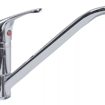 Horeca Parts - Jednouchwytowa bateria monoblokowa z krótką dźwignią głowica ceramiczna ø 40mm długość wylewki 230mm - Aliberinox