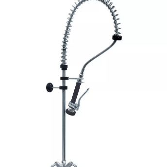Horeca Parts - Bateria stojąca Classic 1090 mm, jednouchwytowa, ceramiczne zawory ø 1/2", przyłącza ø 1/2"-3/8" Fx500 mm, rozstaw montażowy ø 33 mm, obrót 90° - Gastrofit