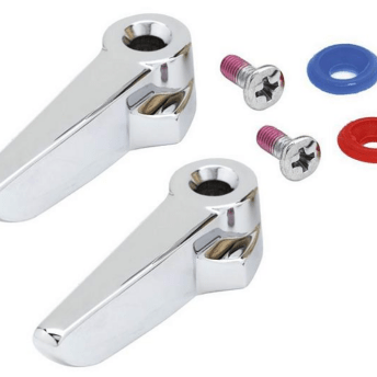 Horeca Parts - Zestaw uchwytów dźwigniowych czerwony/niebieski, US version - T&S