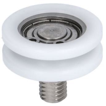 Horeca Parts - Rolka, ø 28 mm, B1 10 mm, A 28 mm, B 10 mm, C 12 mm, D M8 mm, E 11 mm, plastikowa, gwint M8, dł. gwintu 10 mm - Rieber (5122898)