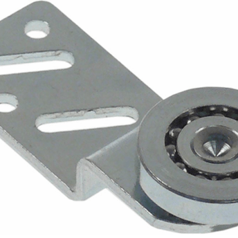 Horeca Parts - Rolka, ø 25 mm, 5,6 mm ZCS/ZCS, wys. 14 mm, dł. 65 mm, szer. 26 mm, rozstaw montażowy 40/50 mm, z uchwytem, do stołów-szafek (3346182)