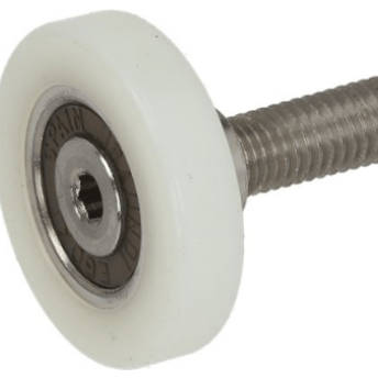 Horeca Parts - Rolka, ø 33 mm, B1 8 mm, A 33 mm, B 8 mm, C 14,5 mm, D M8 mm, E 11,5 mm, plastikowa, bieżnik plastikowy - Zmywarka Silanos (3324023)