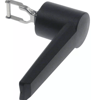 Horeca Parts - Klamka do drzwi/uchwyt drzwiowy, czarny, L 180 mm, W 50 mm, sprężyna 55 mm, gwintowany, waga 0,41 kg - Fagor