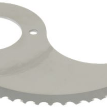 Horeca Parts - Nóż, pozycja montażowa górna, dł. 98 mm, osadzenie ø 42 mm, odległość montażowa 46 mm, 4 otwory, otwór ø 4,4 mm - Krajalnica Sirman (9710022)
