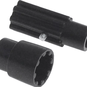 Horeca Parts - Zestaw sprzęgieł, D1 ø 16 mm, D2 ø 20 mm, dł. 54 mm, 8 zębów, śr. wew. 1 ø 7 mm - Mikser Zanussi (9191014)