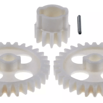 Horeca Parts - Zestaw pary kół zębatych z wałkiem, wlot Ø 14 mm, zęby 12/30, plastik, szerokość zęba 14 mm - Dynamic