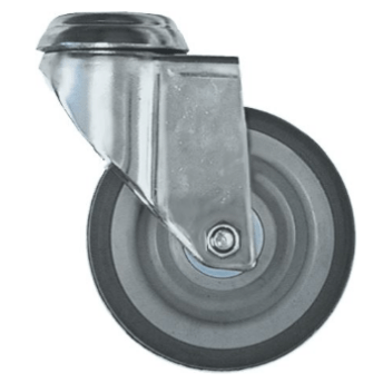 Horeca Parts - Kółko obrotowe z otworem pod śrubę, wys. 159 mm, otwór ø 12 mm, koło ø 125 mm, szer. 30 mm - Piec konwekcyjny Zanussi (5113538)