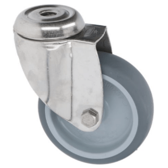 Horeca Parts - Obrotowe koło podporowe, H 132 mm, otwór śruby ø 12 mm, ø 100 mm, szerokość koła 30 mm, obudowa ze stali nierdzewnej - Piec konwekcyjny Rational (3738007)