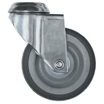 Horeca Parts - Obrotowe koło podporowe, H 159 mm, otwór śruby ø 12 mm, ø 125 mm, szerokość koła 30 mm, obudowa ze stali nierdzewnej - Piec konwekcyjno-parowy elektryczny Rational (5109863)