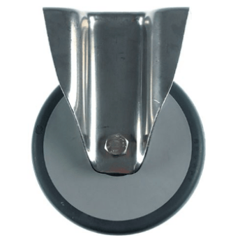 Horeca Parts - Kółko stałe z płytką, rozstaw otworów montażowych 105x80 mm, płytka 135x113 mm, wys. 200 mm, koło ø 160 mm (5109854)