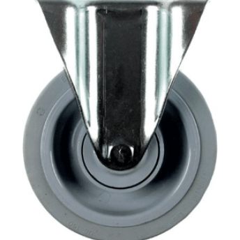Horeca Parts - Kółko stałe z płytką, rozstaw otworów montażowych 105x77 mm, wys. 200 mm, zakres temperatur od -20 do +80°C, koło ø 160 mm, szer. 46 mm (5119899)