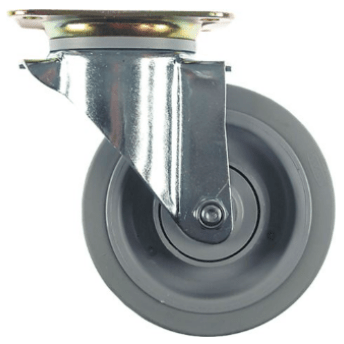 Horeca Parts - Kółko obrotowe z płytką, rozstaw otworów montażowych 105x77 mm, wys. 200 mm, zakres temperatur od -20 do +80°C, koło ø 160 mm, szer. 46 mm - Abner (5119900)