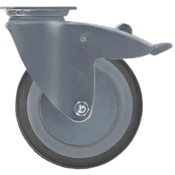 Horeca Parts - Kółko obrotowe z płytką, rozstaw otworów montażowych 61,5x51,5 mm, wys. 160 mm, zakres temperatur od -20 do +60°C (5119930)