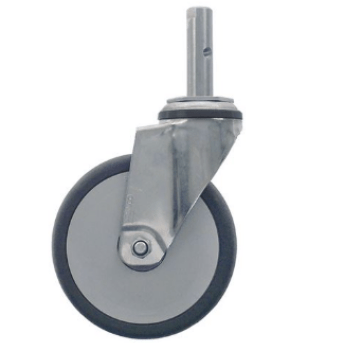 Horeca Parts - Kółko obrotowe z trzpieniem, wys. 161 mm, trzpień ø 18 mm, koło ø 125 mm, szer. 32 mm, obudowa ze stali nierdzewnej - Köhler Esback (7155613)