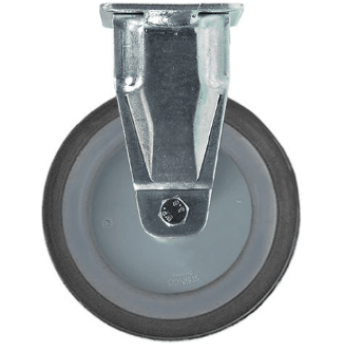 Horeca Parts - Kółko stałe z płytką, rozstaw otworów montażowych 61x51 mm, wys. 160 mm, zakres temperatur od -20 do +60°C, koło ø 125 mm, szer. 32 mm (5115630)