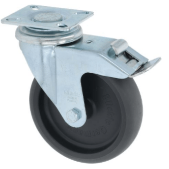 Horeca Parts - Kółko obrotowe z hamulcem obrotowym, koło ø 125 mm, płytka montażowa, obudowa z blachy stalowej cynkowanej - Podgrzewacz do dań Blanco (7135768)