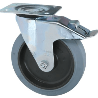 Horeca Parts - Kółko obrotowe z hamulcem obrotowym, koło ø 200 mm, płytka montażowa 140x110 mm - Blanco (3346046)