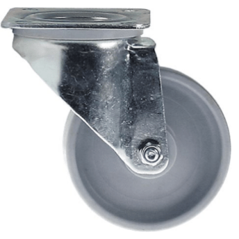 Horeca Parts - Kółko obrotowe z płytką, rozstaw otworów montażowych 60x78 mm, wys. 128 mm, koło ø 100 mm, szer. 30 mm - Mercatus (7132693)