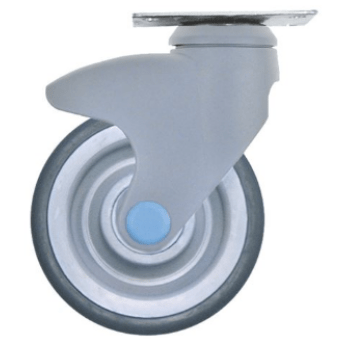Horeca Parts - Kółko obrotowe z płytką, rozstaw otworów montażowych 70x50 mm, wys. 164 mm, koło ø 125 mm, szer. 30 mm (7155467)