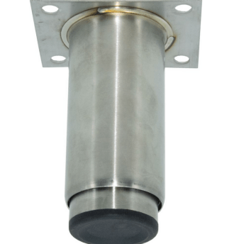 Horeca Parts - Nóżka, rurka ø 57 mm, rozmiar płyty 80x100 mm, rozstaw otworów 60x78 mm, wysokość regulowana 135–215 mm, stal nierdzewna, rozmiar 2 1/4 - Mercatus