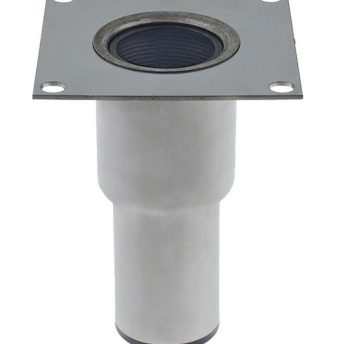 Horeca Parts - Nóżka, rurka ø 57 mm, stal nierdzewna, rozstaw otworów 85x85 mm, wysokość regulowana 133–175 mm, rozmiar 1 1/2"