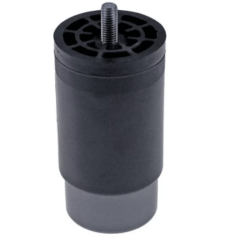 Horeca Parts - Nóżka, rurka ø 58 mm, gwint M10, długość gwintu 20 mm, wysokość regulowana 110–170 mm, plastikowa, rozmiar 2 1/3