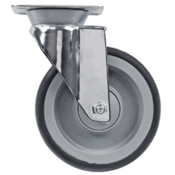 Horeca Parts - Kółko obrotowe z płytką, rozstaw otworów montażowych 70x50 mm, wys. 162 mm, koło ø 125 mm, szer. 30 mm - Piec konwekcyjny Zanussi (5113649)