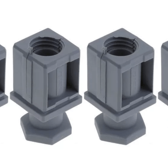 Horeca Parts - Zestaw nóżek, wysokość 20–35 mm, grubość ścianki 1–1,5 mm, do profilu 40x40, 4 szt.