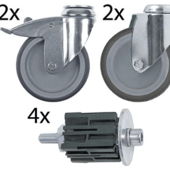 Horeca Parts - Obrotowe koło podporowe H 160 mm, otwór śruby montażowej ø 11 mm, temperatura -20 do +60 °C, ø 125 mm, szerokość koła 32 mm (7155403)