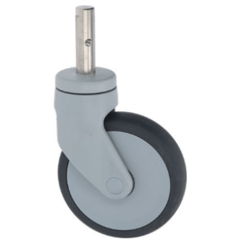Horeca Parts - Obrotowe koło podporowe z trzpieniem H 161 mm, trzpień ø 18 mm, ø 125 mm, szerokość koła 32 mm, obudowa plastikowa - Wózek gastronomiczny Rieber (3346097)