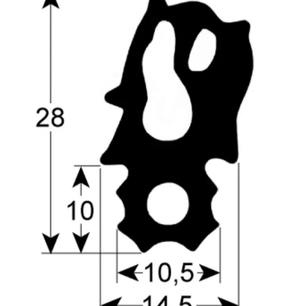 Horeca Parts - Profil uszczelki drzwi 2733 dł. 390 mm szer. 360 mm SCC 623 09/2016- - Elektryczny piec parowy Rational (5110099)