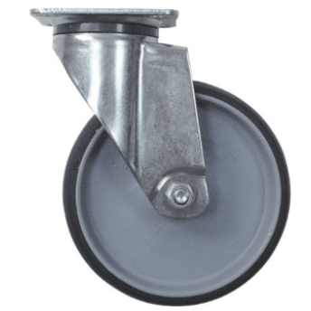 Horeca Parts - Kółko obrotowe ø 125 mm, płytka montażowa 77x67 mm, obudowa z blachy stalowej cynkowanej, rozmiar płytki 77x66 mm - Podgrzwacz do dań Blanco (5110357)