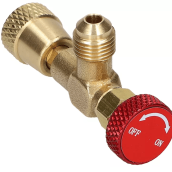 Horeca Parts - Zawór serwisowy RED, 1/2" ACME F – 5/16" SAE M, zawór do nabojów gazowych