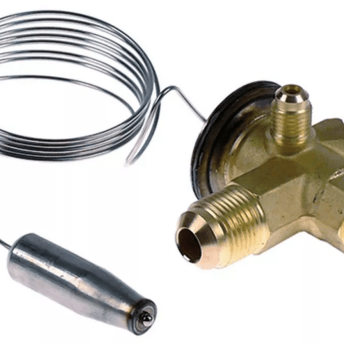 Horeca Parts - Zawór rozprężny termostatyczny TEN2 068Z3348–068Z3543, 3/8" SAE – 1/2" SAE, R134a, wyrównanie zewnętrzne 1/4" SAE, zakres temperatur -40 do +10°C - Danfoss