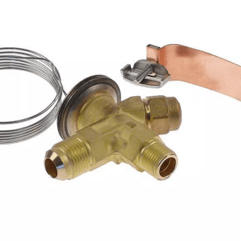 Horeca Parts - Zawór rozprężny termostatyczny TS2 068Z3400–068Z3508, 3/8" SAE – 1/2" SAE, R404A / R507, wyrównanie wewnętrzne, zakres temperatur -40 do +10°C - Danfoss