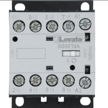 Horeca Parts - Stycznik LOVATO BG09T4A, 4 kW, 400 V, 8,4 A,  230 V 50/60 Hz, 4 styki normalnie otwarte (NO) - Tecnoeka