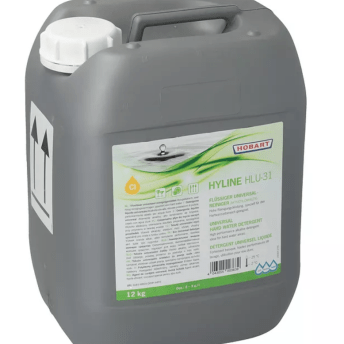 Horeca Parts - Detergent HYLINE HLU-31, do wody twardej, zawiera aktywny chlor, nie do aluminium i lekkich stopów metali, waga 12,570 kg - Hobart