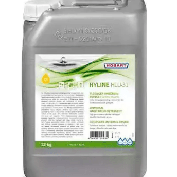 Horeca Parts - Detergent HYLINE HLU-31, 12 kg do wody twardej, zawiera aktywny chlor, nie do aluminium i lekkich stopów metali, paleta 60 szt - Hobart