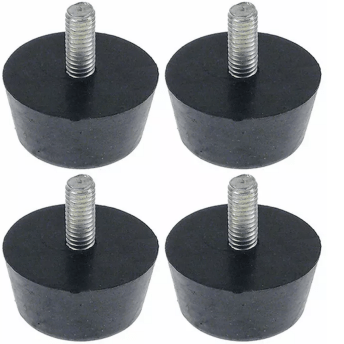 Horeca Parts - Nóżki z gwintem M6, Ø30 mm, wysokość 16 mm, gwint L14 mm, zestaw 4 szt.