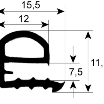 Horeca Parts - Profil uszczelki okiennej 1860 szer. 430 mm dł. 745 mm ilość 1 rozmiar zewnętrzny - Elektryczny piec parowy Rational (2111027)