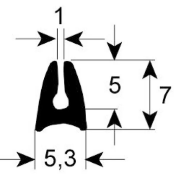 Horeca Parts - Profil uszczelki okiennej 1500 L 1430mm - Küppersbusch (5126707)
