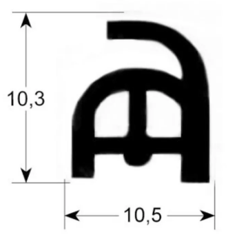 Horeca Parts - Profil uszczelki drzwi 2935 dł. 543 mm Ilość 1 pozycja mocowania dolna - Kuchnia elektryczna Küppersbusch (5126976)