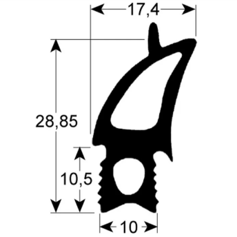 Horeca Parts - Profil uszczelki drzwi 2730 szer. 675 mm dł. 500 mm pasujący do RATIONAL do modelu SCC/CM 62 - Elektryczny piec parowy Rational (5012476)