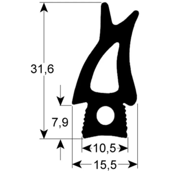 Horeca Parts - Profil uszczelki drzwi 2732 szer. 680 mm dł. 1495 mm pasujący do RATIONAL do modelu CPC 202 - Piec konwekcyjno-parowy Rational (5012475)