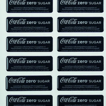 Horeca Parts - Naklejka Multiplex Coca Cola Zero 65x22 mm - Arkusz 16 szt (10494451)