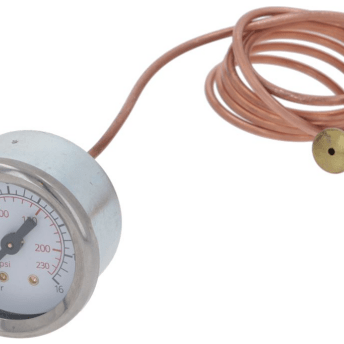 Horeca Parts - Manometr ø 41 mm zakres ciśnienia 0-16 bar ze skalą PSI gwint 1/4" IT - Crem, Eunasa
