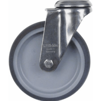 Horeca Parts - Kółko obrotowe ø 125 mm, otwór pod śrubę ø 13,0 mm, obudowa ze stali nierdzewnej, łożysko ślizgowe, wys. 158 mm, szer. koła 32 mm - Piec konwekcyjny Convotherm