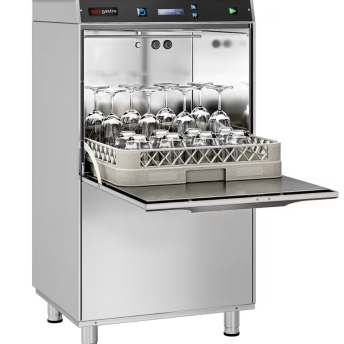 Horeca Parts - Zmywarko-wyparzarka kapturowa dwupłaszczowa, sterowanie elektroniczne, 6,75 kW - GGM GFS420M-N